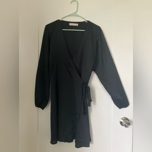 XL black Satin Abercrombie & Fitch Dress